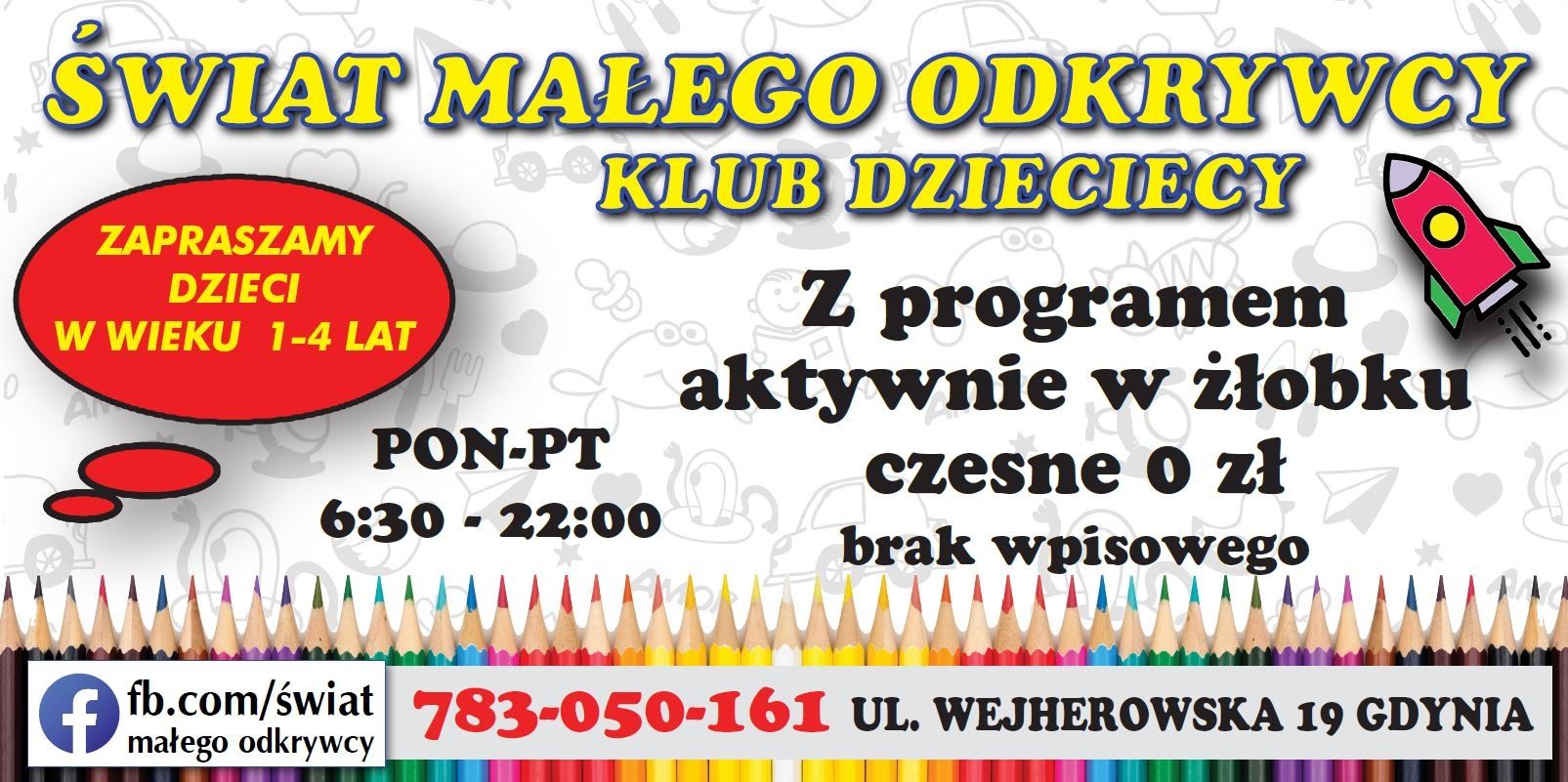 Miejsca dla dzieci w klubie dziecięcym/ żłobku