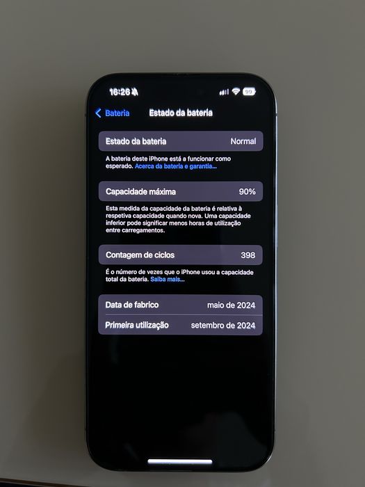 Iphone 15 pro 256gb Como Novo!!! 90% Bateria