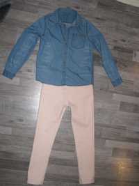 158 Pepco koszula dżinsowa i spodnie 5-10-15 dla dziewczynki