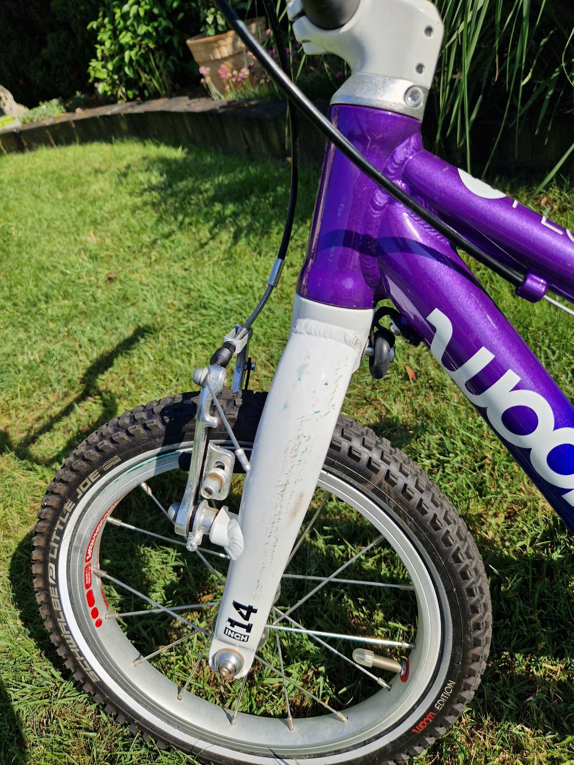 Rowerek biegowy Woom 1 plus Cosmic Blurple + stojak + dzwonek + stopka