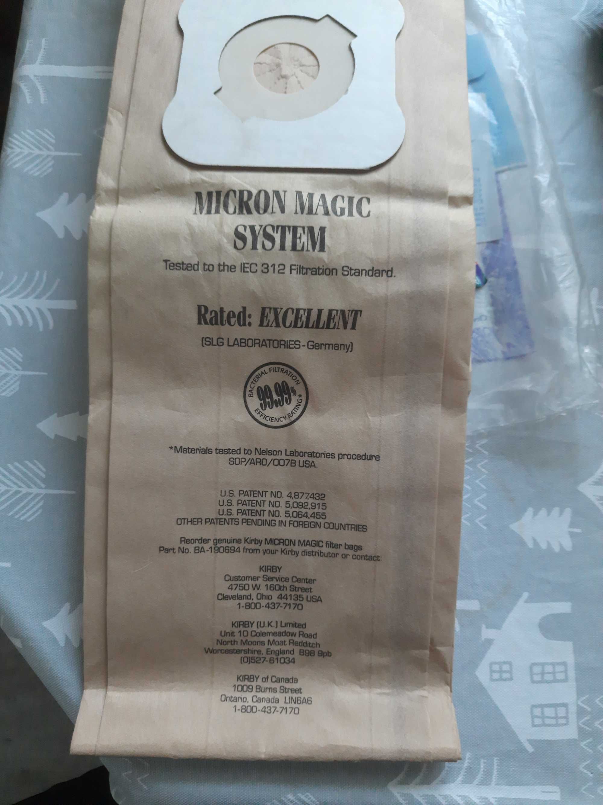 KIRBY micron magic. Пакеты для пылесоса! Оригинал! 7 шт.