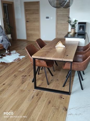 Piękny Loftowy stół drewniany dębowy loft industrial Dąb