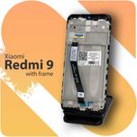 Дисплей для Xiaomi Redmi 9 з чорним тачскріном і корпусною рамкою