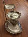 Stojak na biżuterię lub inne ozdoby, Leaf 32x46 cm złoty