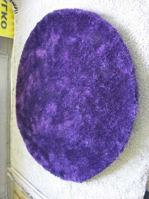 Dywan chodnik okrągły 140cm Tom Tailor Soft Uni fioletowy miękki
