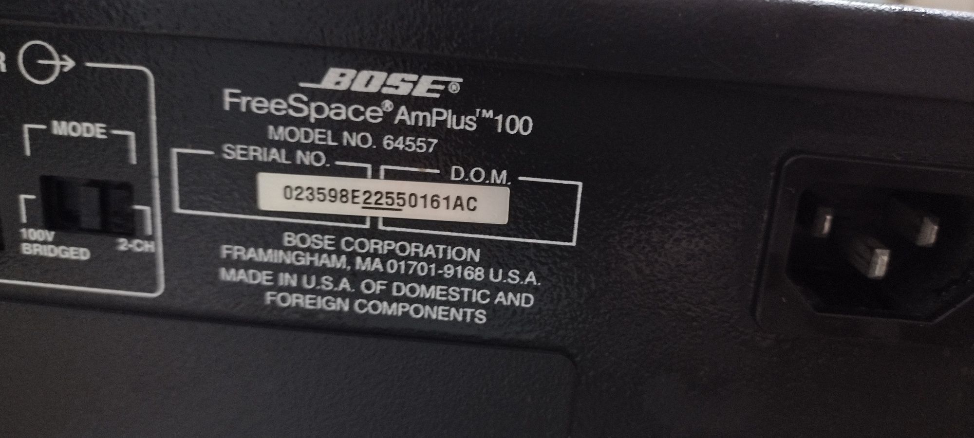 Wzmacniacz biznesowy nagłośnienie Bose freeSpace AmPlus 100
