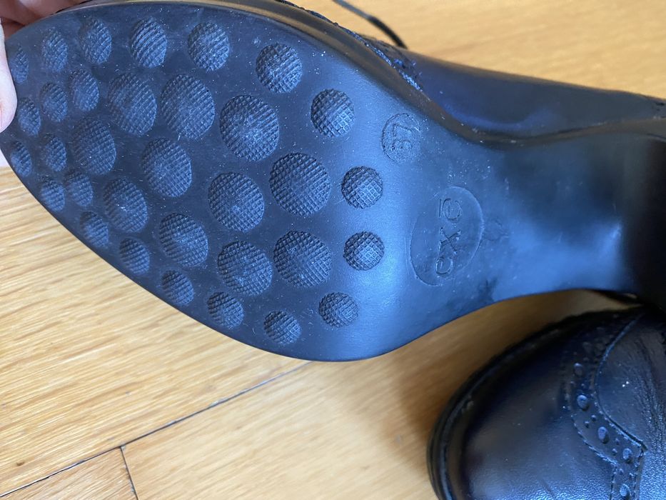 Sapato c compensado, classico, marca Exe 37, azul esc novos