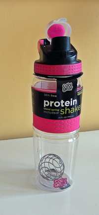 Shaker proteinowy Cool Gear, 24 uncje, różowy, ze sprężyną. Z Tritanu®