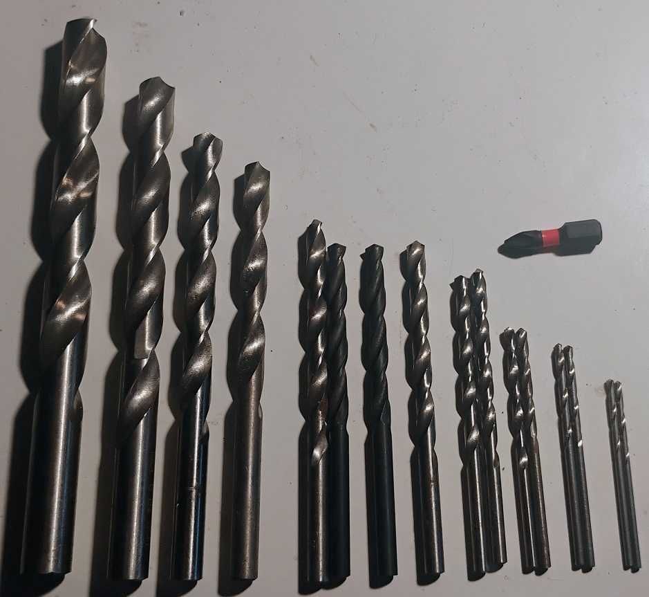 Wiertła białe HSS NWka do stali metalu 2,3,4,5,7,8.9,10,12,