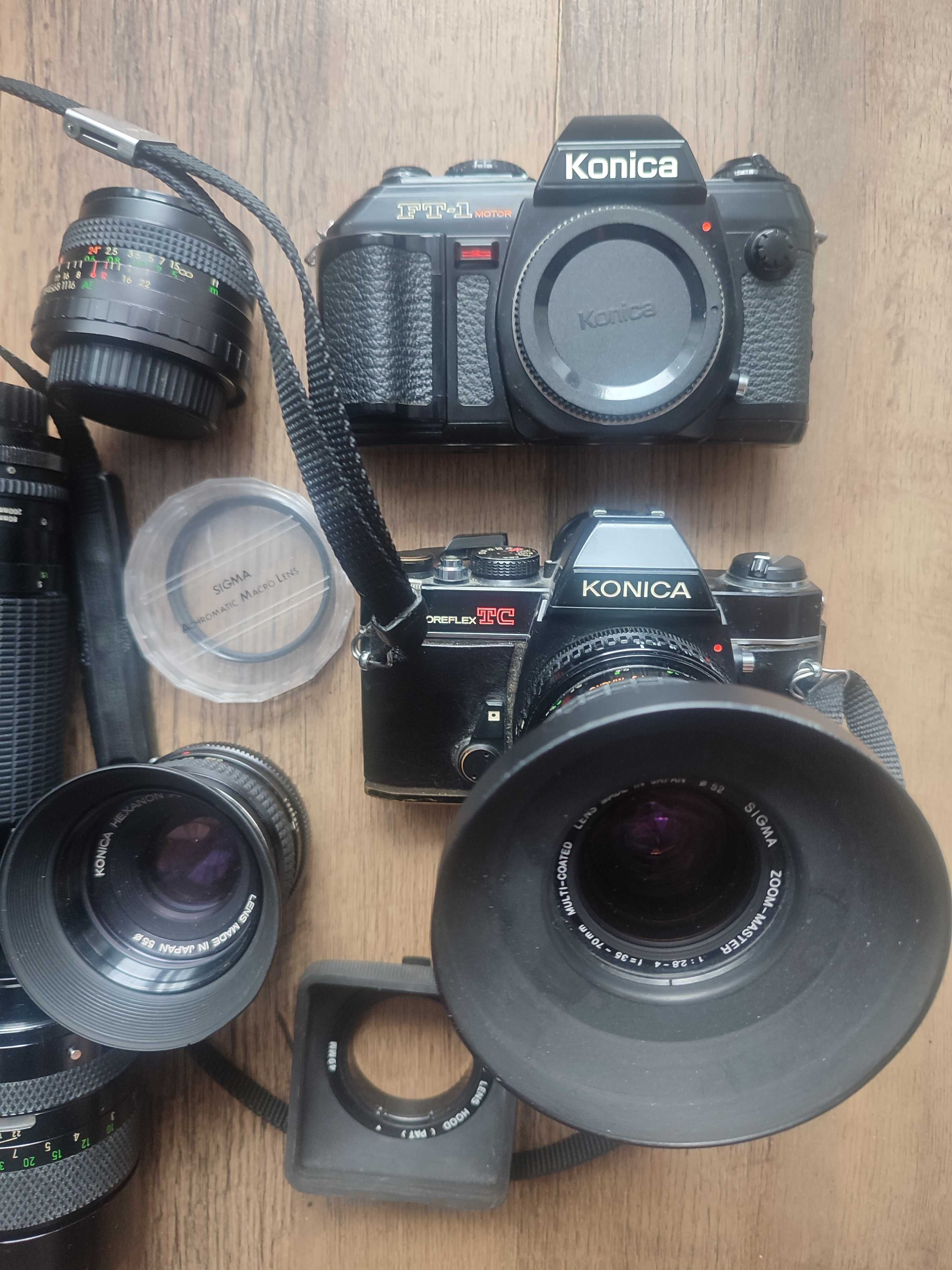 Zestaw aparatów Konica Ft-1 autoreflex TC i obiektywy