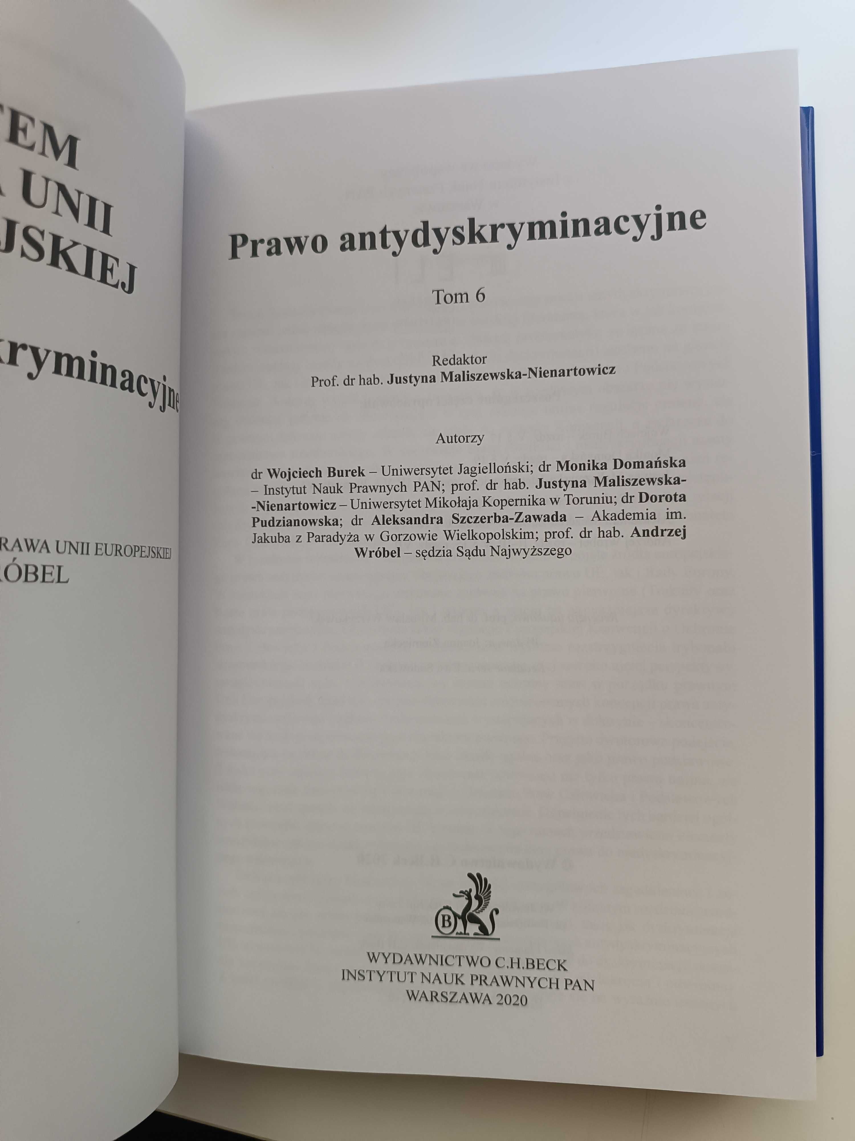 Prawo antydyskryminacyjne. System Prawa Unii Europejskiej. Tom. 6