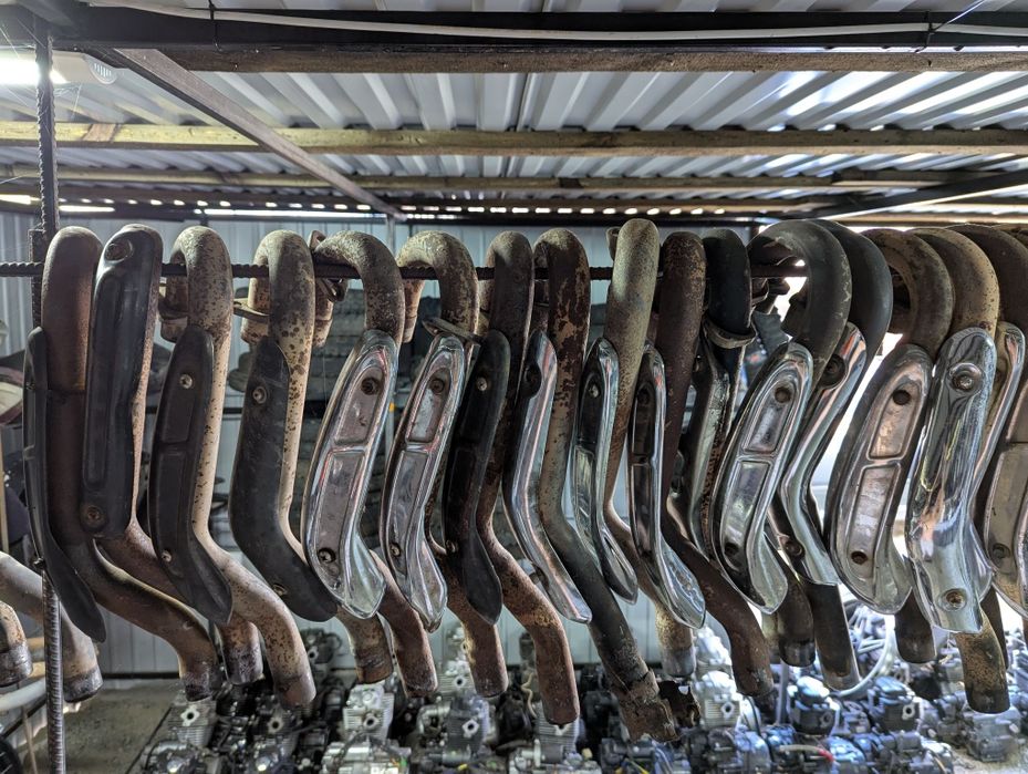 Вихлопні коліна до китайських ендуро мотоциклів,перехідні під акрап!