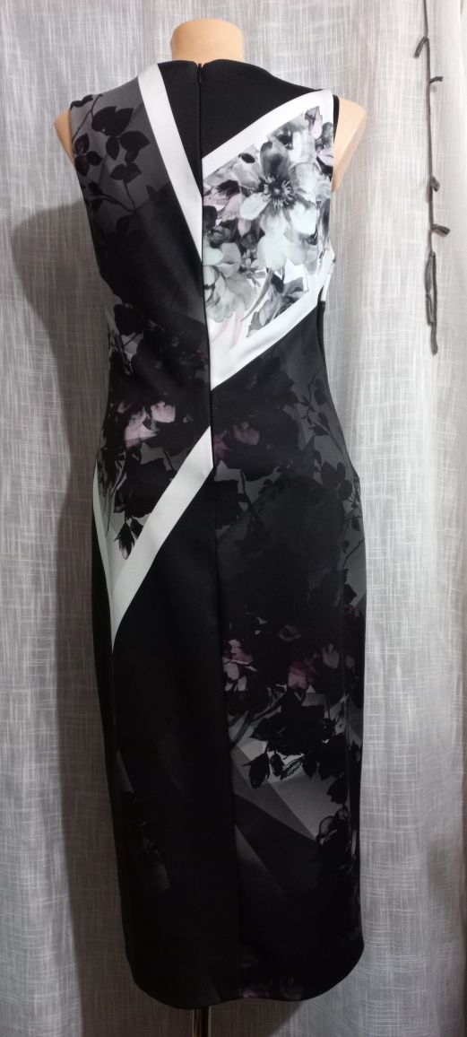 Elegancka wzorzysta midi sukienka, Next, r.12-14