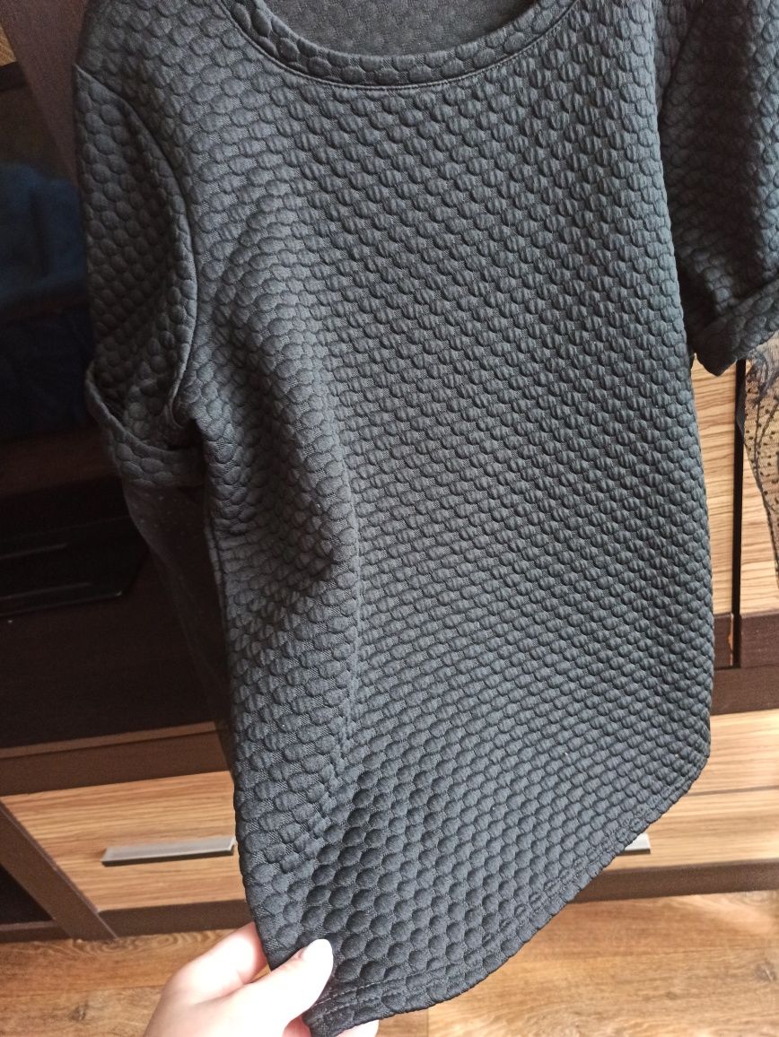 Комплект, блузка и юбка, шифон zara , M-L