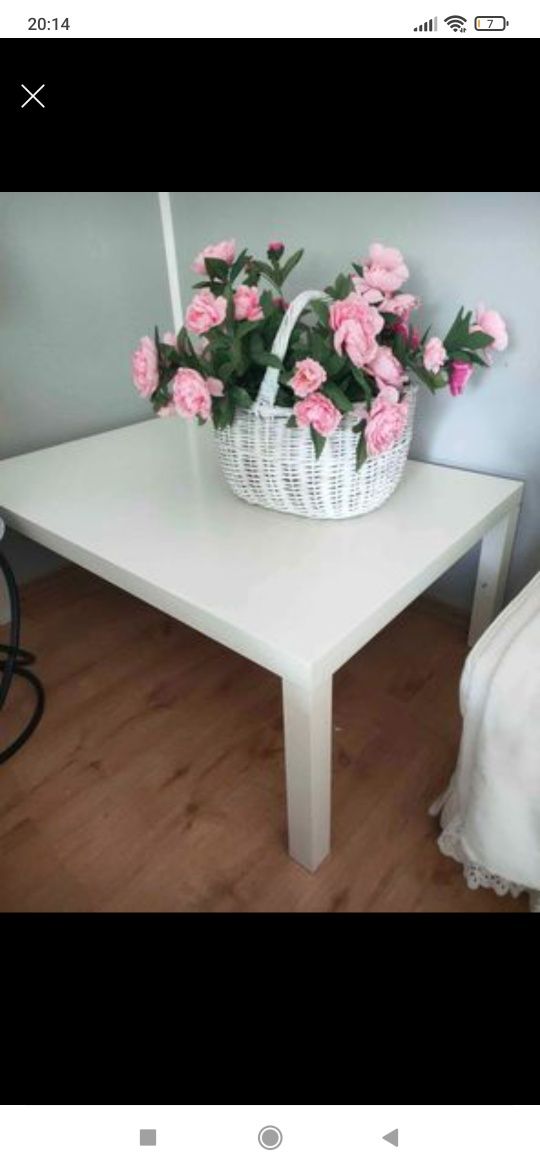 Stół ława biała IKEA