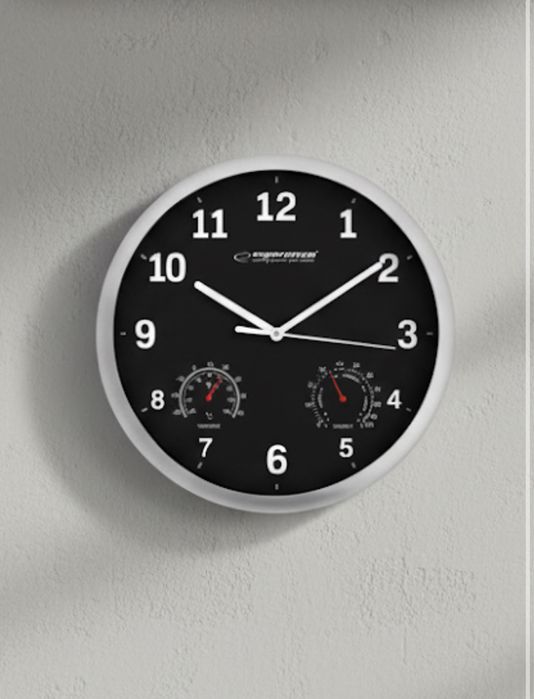 Zegar ścienny zegar na ścianę zegar z temperaturą miernik wilgoci