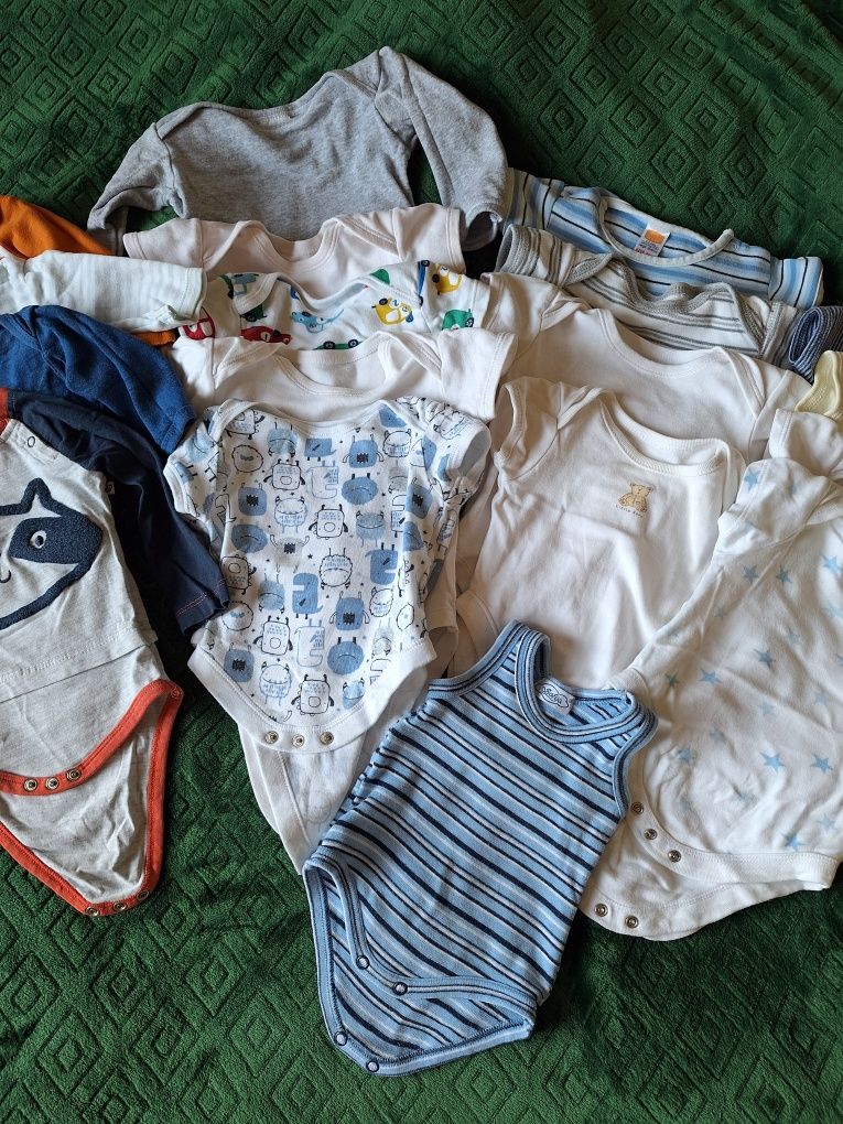 Mix paka ubrań body dla chłopca 56-62