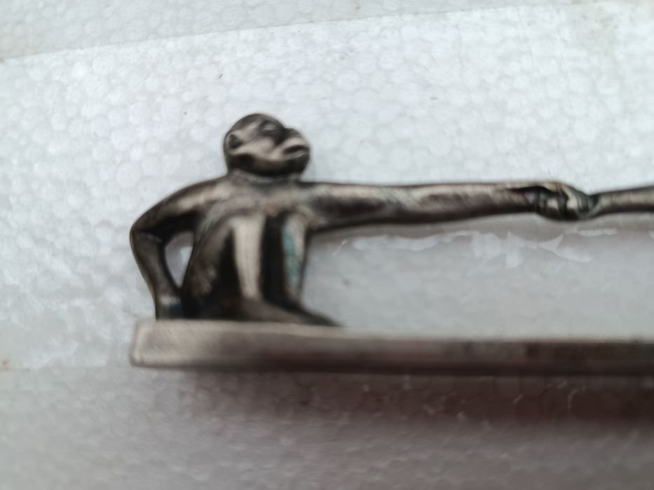 Stojak stary , srebrny na sztućce z sygnaturą