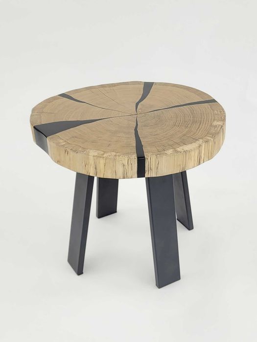 Solik kawowy z drewna Dębowego z Żywicą epoksydową