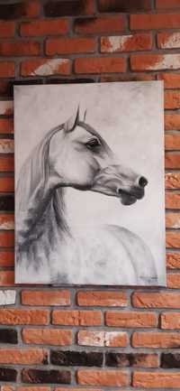 Koń obraz ręcznie malowany.