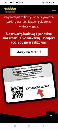 Pokemon TCG life QR kody