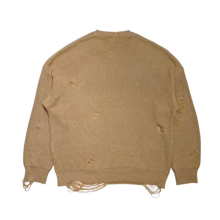 Светр Bershka унісекс оверсайз рваний фабрично distressed Ripped Faded