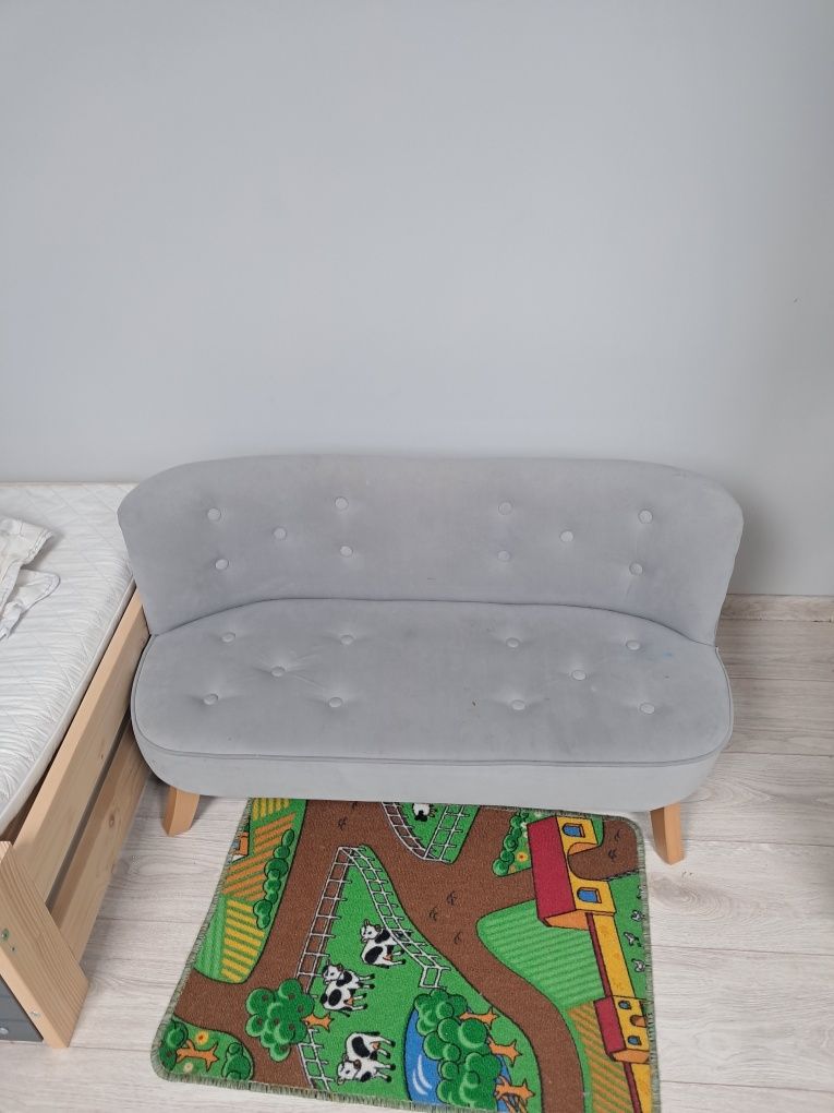 Sofa dla dziecka popiel