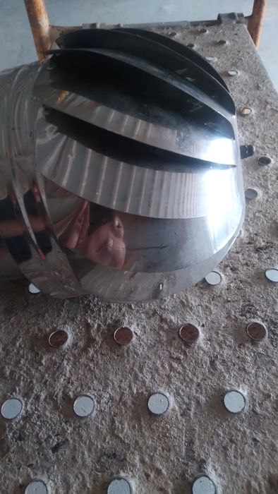 Cabecote de chaminé em Inoxidável novo.