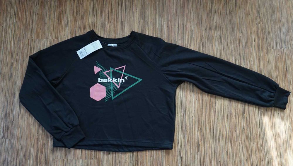 NOWA Oversize BLUZA z aplikacją 170 S/M wiosenna jesienna