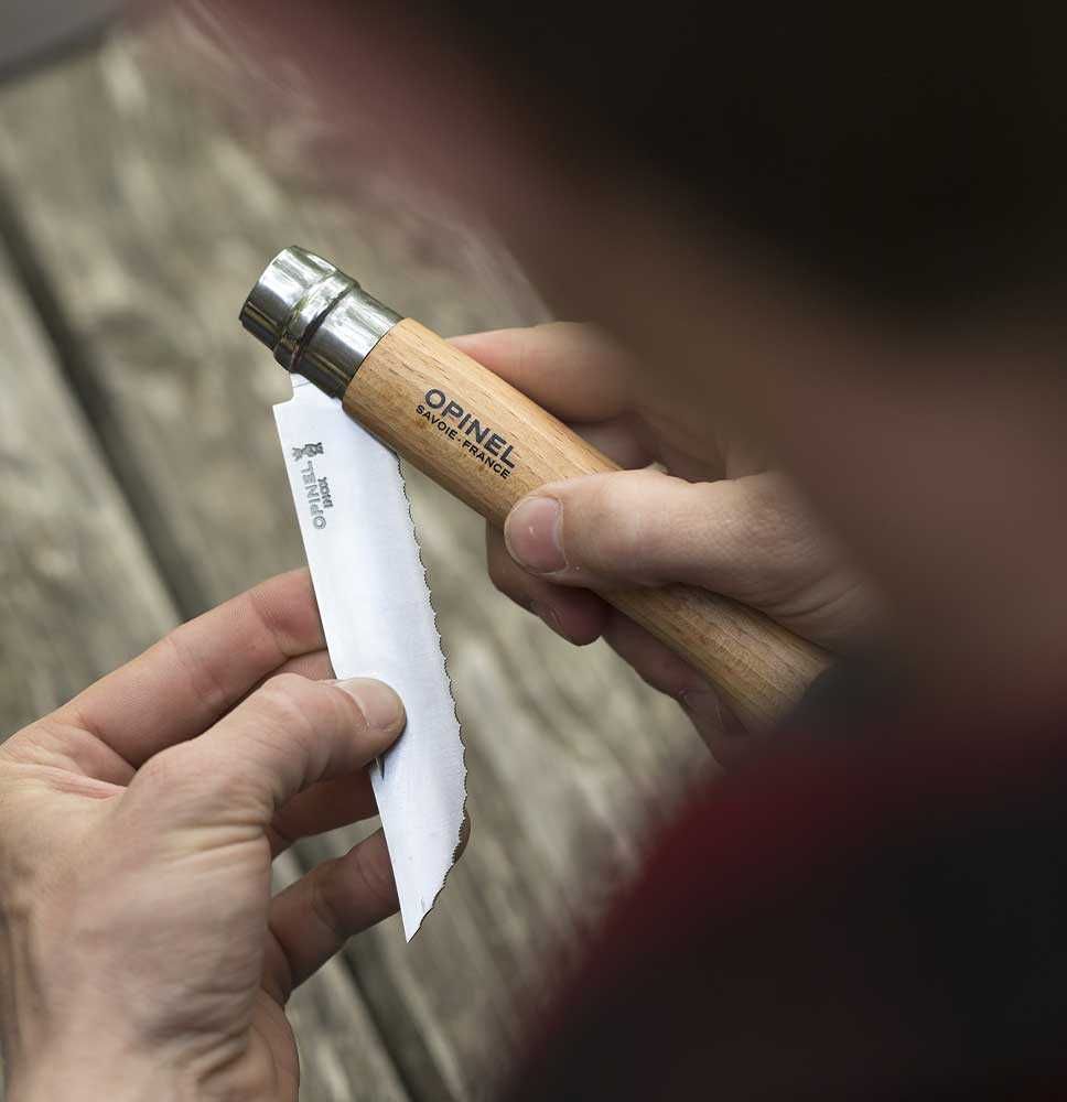 Opinel 12 Кухонный нож Франция зубчастый ніж зубчатий для хліба овочей