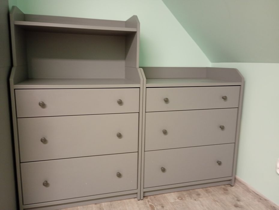 HAUGA IKEA zestaw szarych mebli