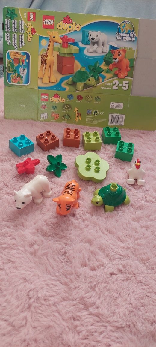 Klocki LEGO 10801 Duplo Zwierzątka tygrys żółw niedźwiedź polarny kura