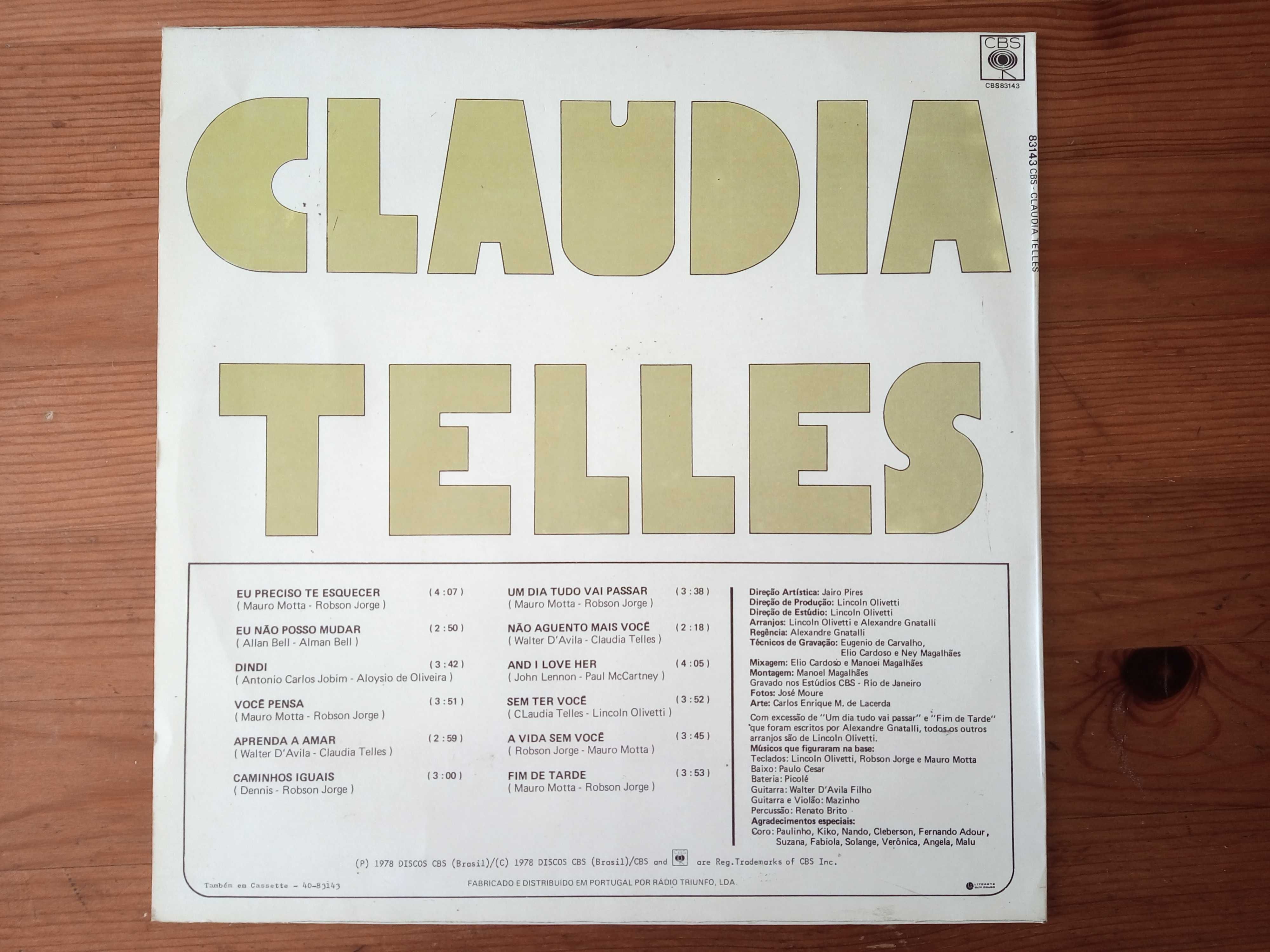 Disco de vinil de Claudia Telles