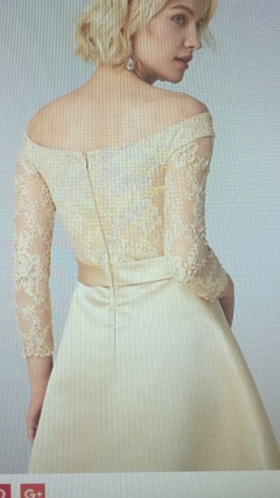 vestido cocktail ou noiva curto assimétrico em cetim champanhe