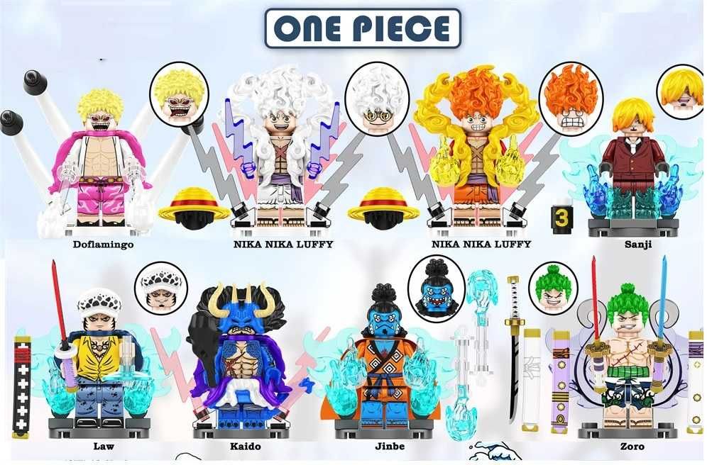 Coleção de bonecos minifiguras One Piece nº5 (compatíveis Lego)