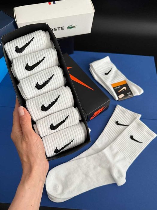 Шкарпетки високі Puma|Nike. Носки довгі Пума|Найк чорні, білі