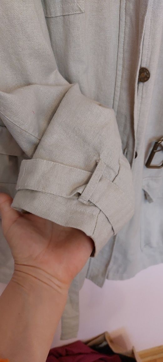 Parka kurtka lniana