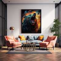 Plakat na Ścianę Obraz Wściekły Niedźwiedź Fantasy 40x60 cm Premium