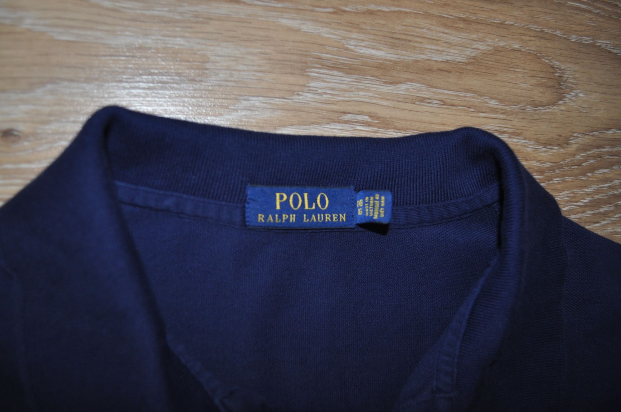 Темно синяя футболка поло polo ralph lauren