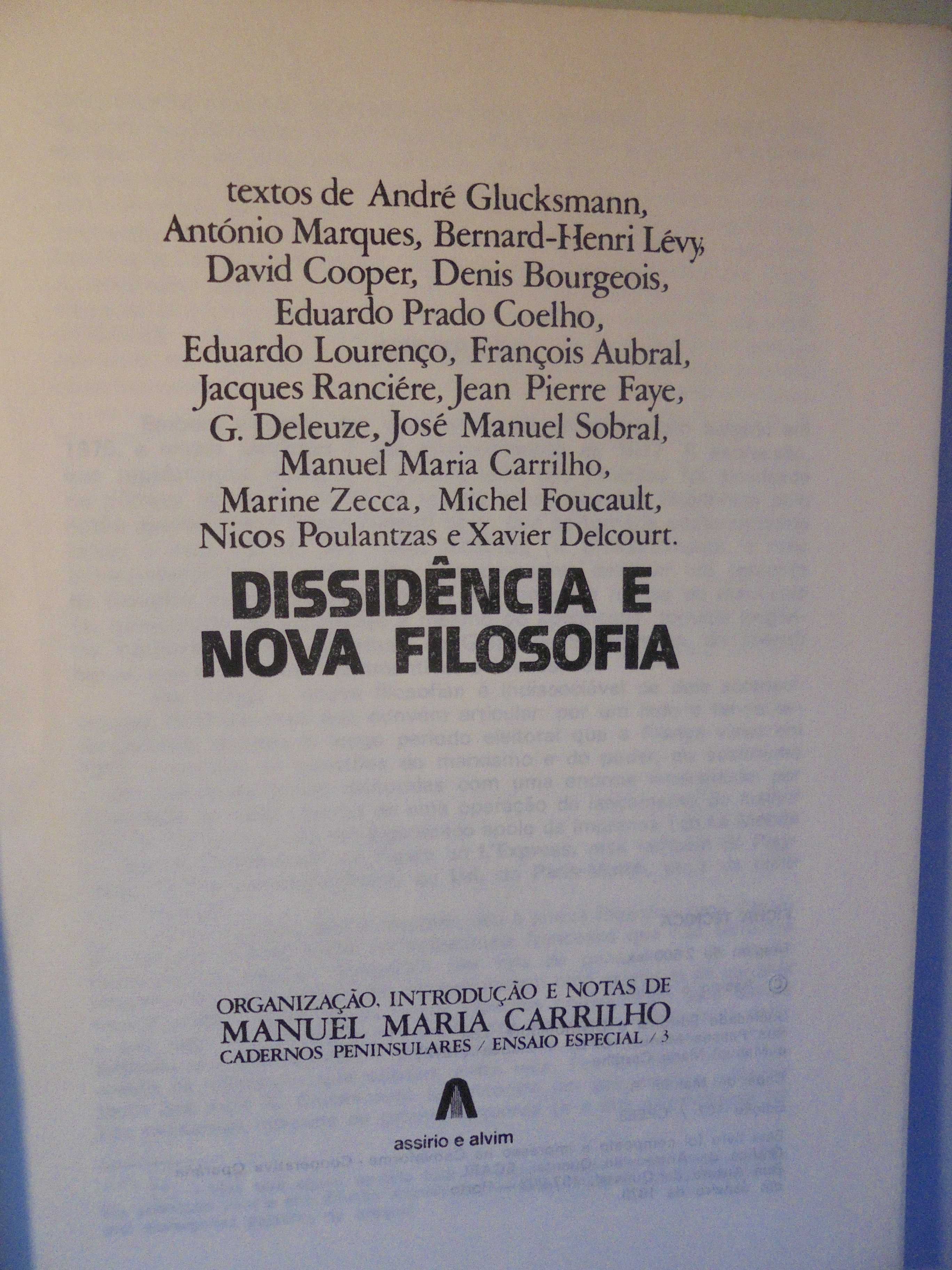 Carrilho (Manuela Maria;Vários-Dissidência e Nova Filosofia