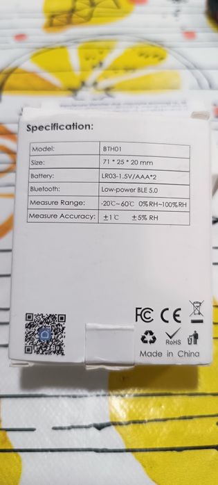 Sensor de umidade e temperatura.