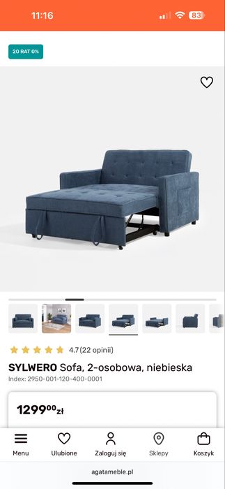 Sylwero sofa dwuosobowa amerykanka na gwarancji
