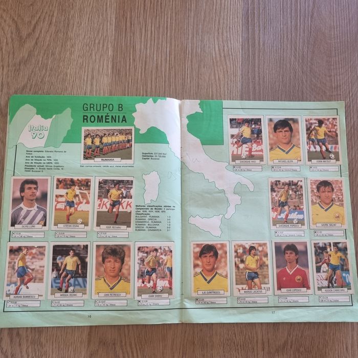 Caderneta Panini Futebol Italia 90 completa