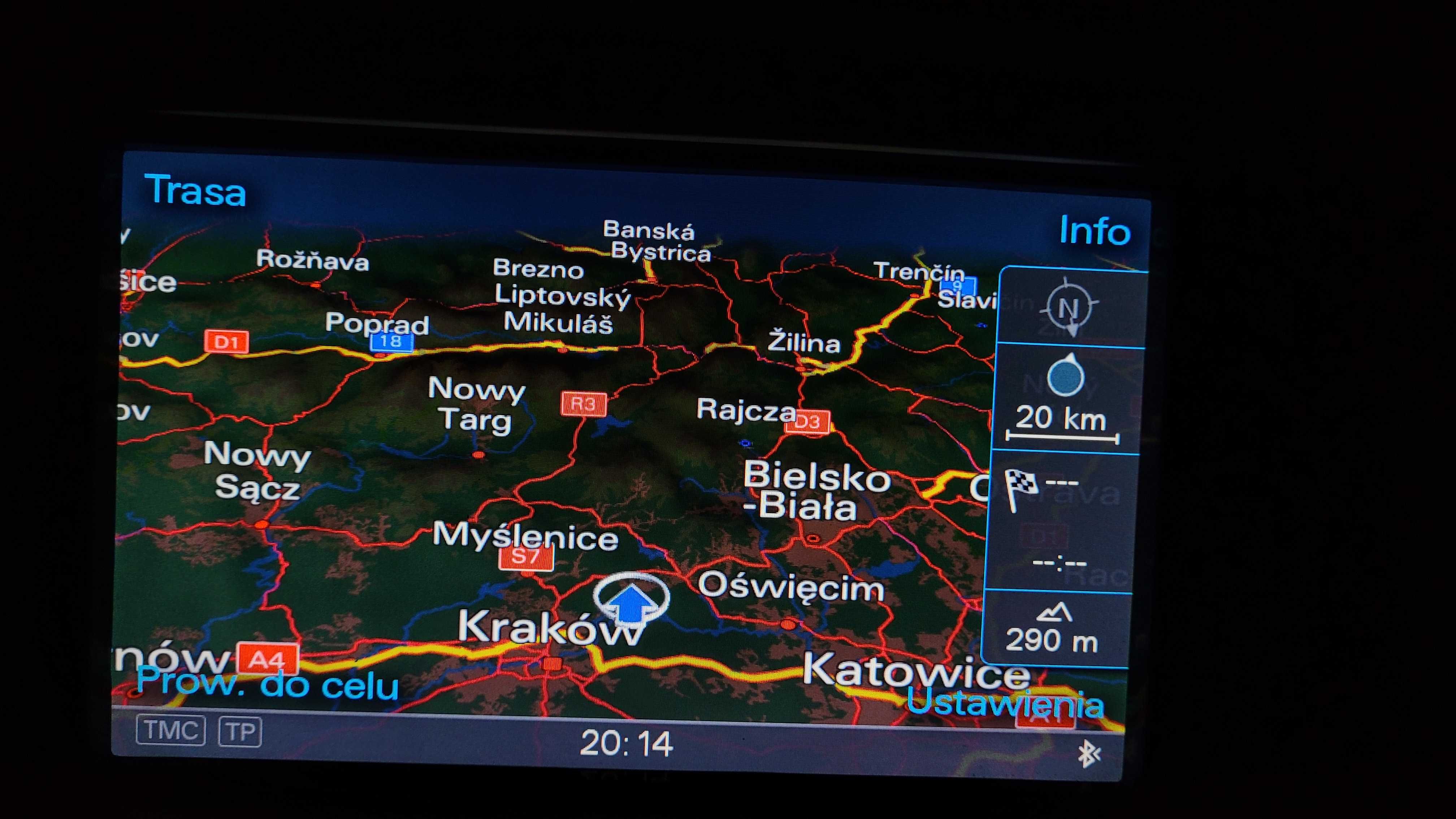 Audi język polski lektor mapy MMI 3G+3GP