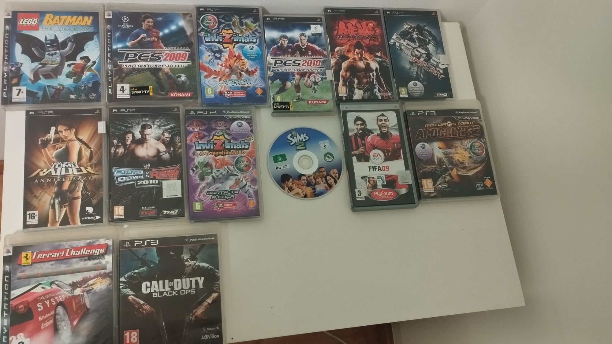 Jogos de PlayStation 3, PSP e pc