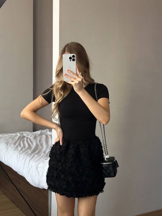 Спідниця з трояндами, спідниця жіноча, спідниця з мереживом, спідниця