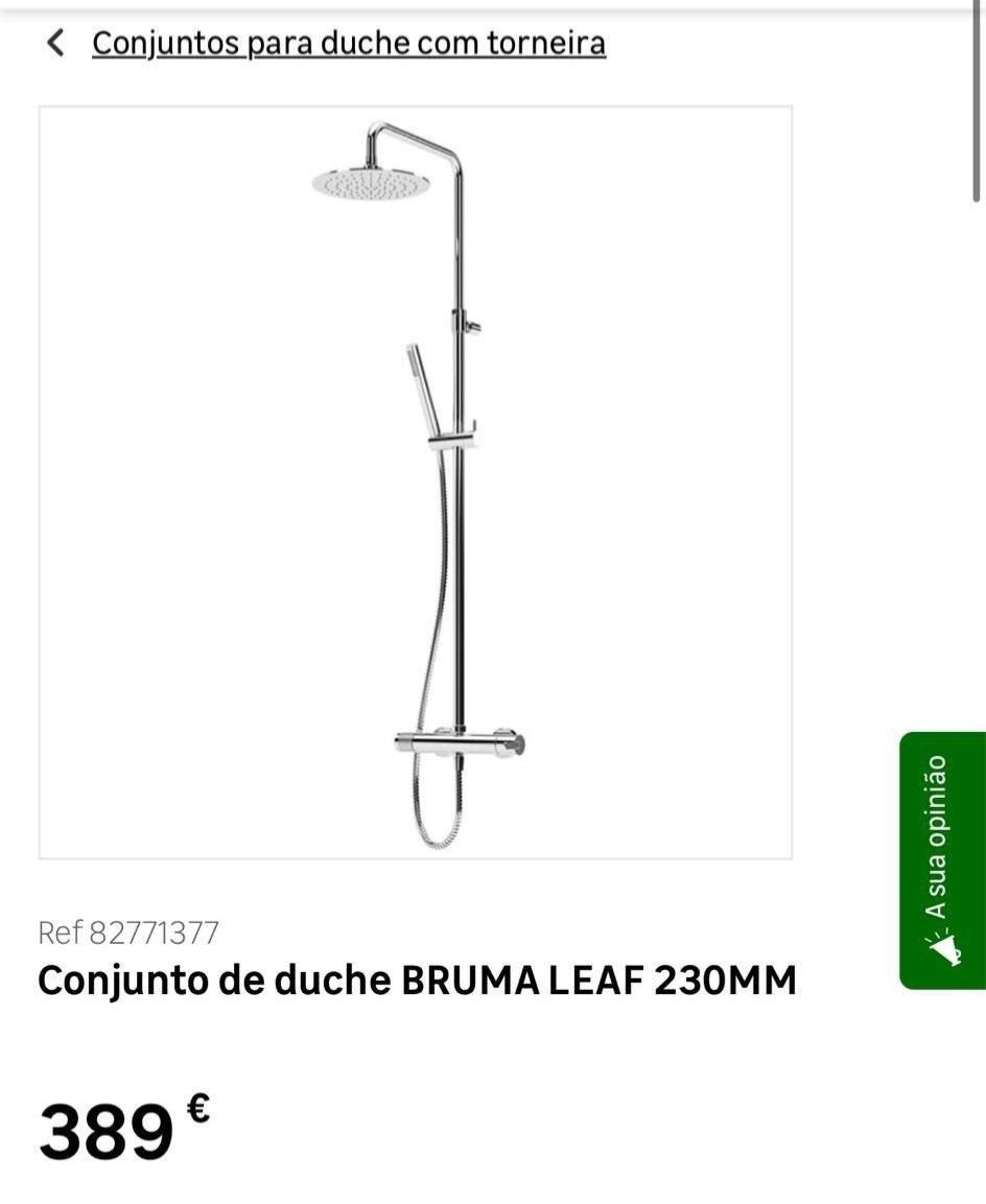 Conjunto de Duche BRUMA LEAF 230MM