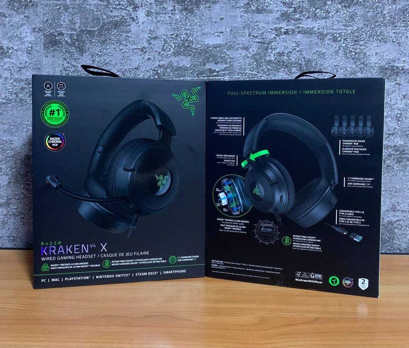 Навушники з мікрофоном Razer Kraken V4 X Black
