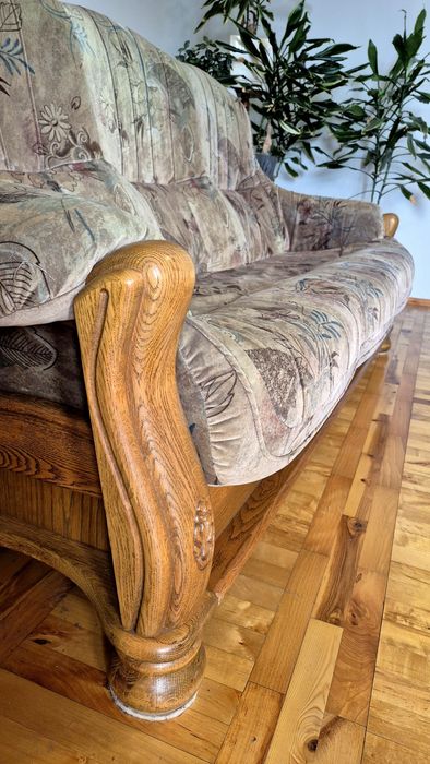 Sofa 3 osobowa dębowa