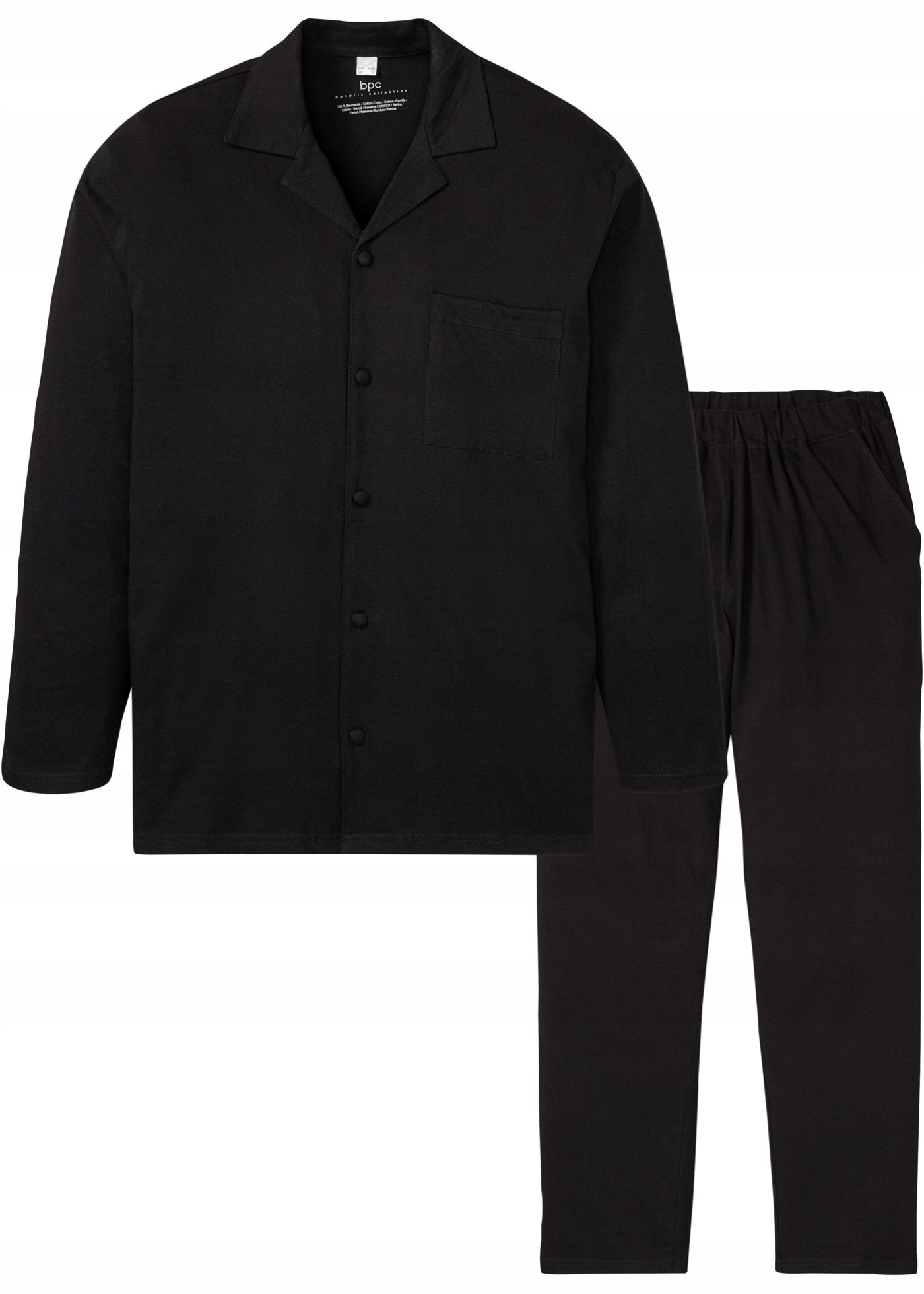 B.P.C czarna piżama bawełniana męska r.XL